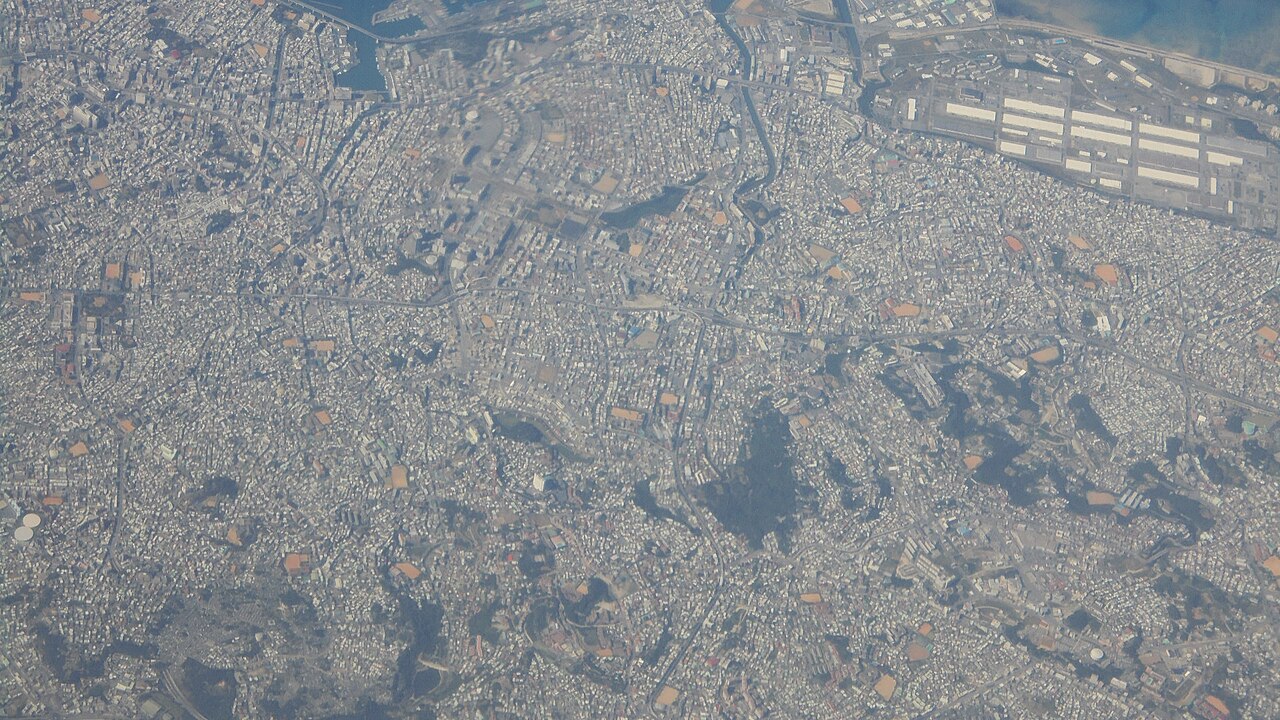 나하 시내 항공사진