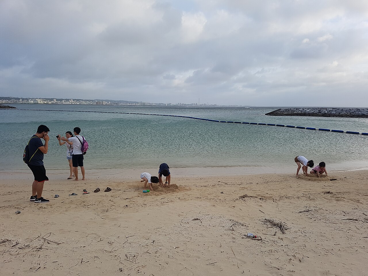 오키나와 해변 석양