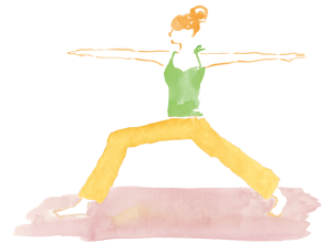 요가와 조깅하는 사람 이미지